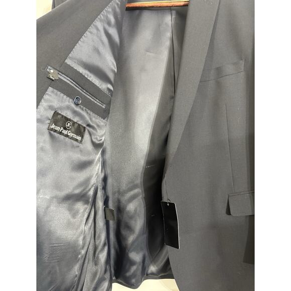NWT Jean-Paul Germain Blazer 50 Regular Ardon Dark Blue Navy Wool Blend $395 - Picture 2 of 4